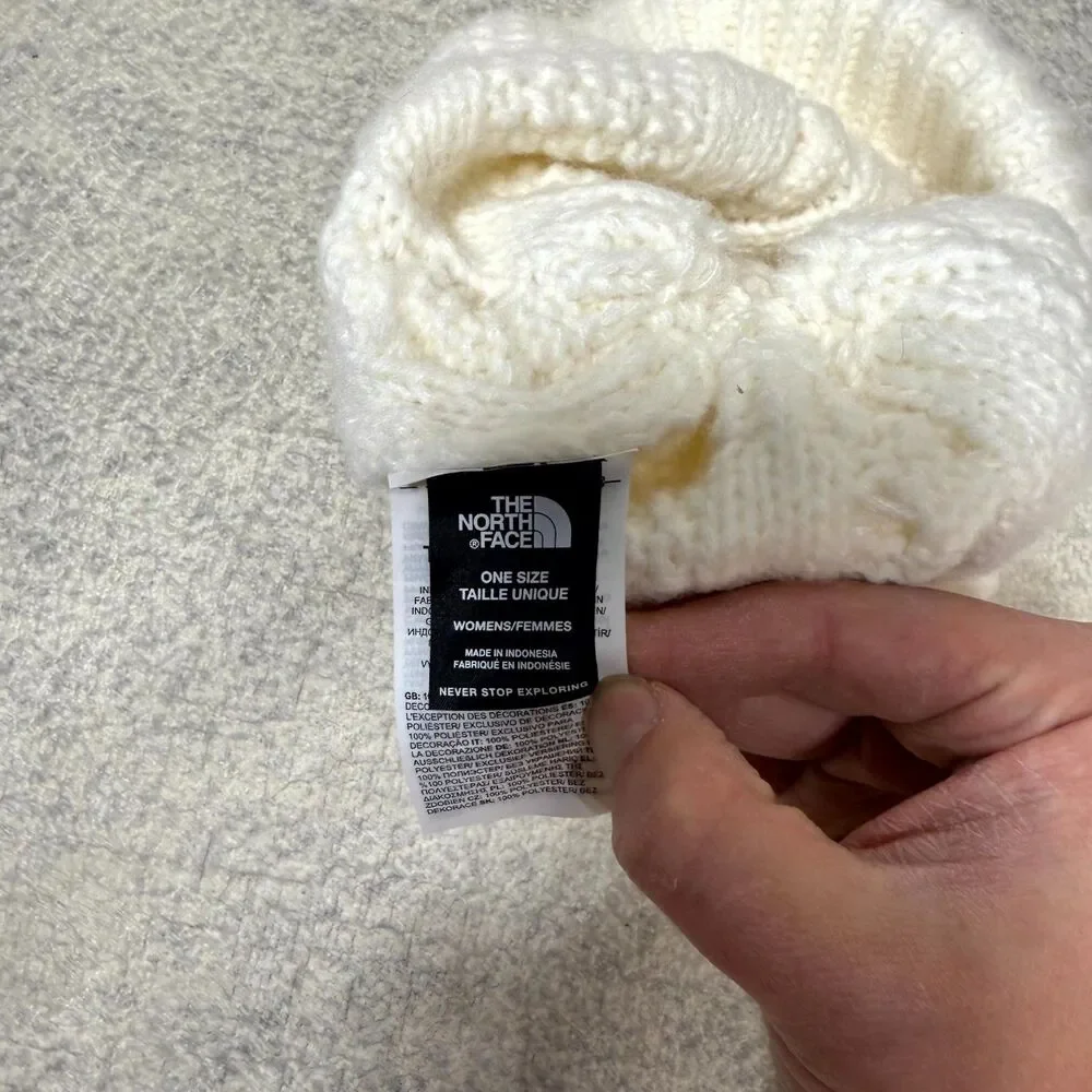 The North Face White Knit Winter Hat‎ Womens